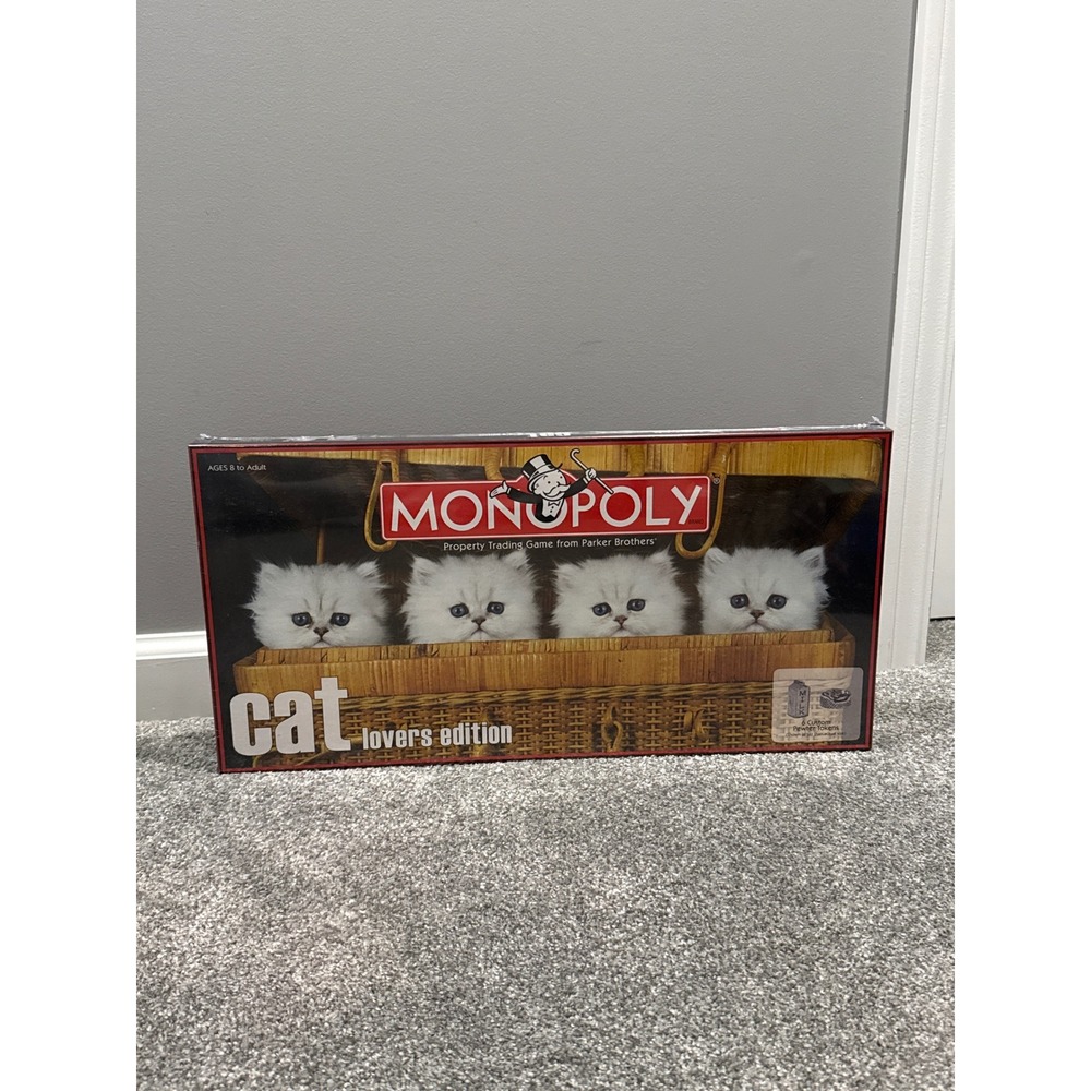 Monopoly Cat Lovers Edition Board Game USAopoly New Sealed‎ 6 Pewter Tokens